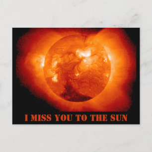 Carte Postale Ciels de l'espace solaire pensant à vous