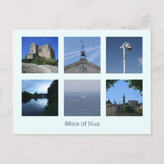 Carte Postale Cieux de bleu (Devant)