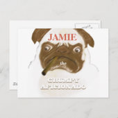 Carte Postale Cigar à puggy Grumpy AFICIONADO personnalisé (Devant / Derrière)