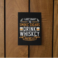 Carte postale Cigar et Whiskey