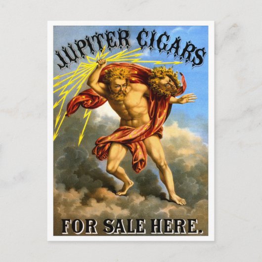 Carte Postale Cigares Jupiter, 1868 (Devant)