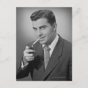 Carte Postale Cigarette Homme Éclairage
