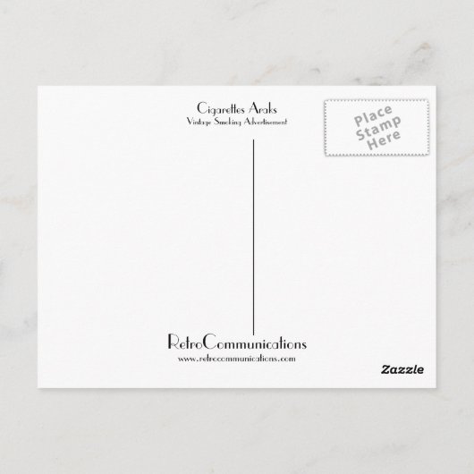 Carte Postale Cigarettes Araks (Dos)