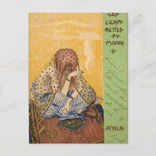 Carte Postale Cigarettes du monde par Raphael Kirchner (Devant)