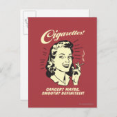 Carte Postale Cigarettes : Le Cancer Peut-Être Def Doux. (Devant / Derrière)
