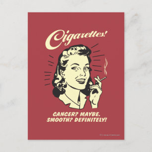 Carte Postale Cigarettes : Le Cancer Peut-Être Def Doux.