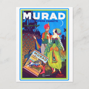 Carte Postale Cigarettes turques vintages de Murad