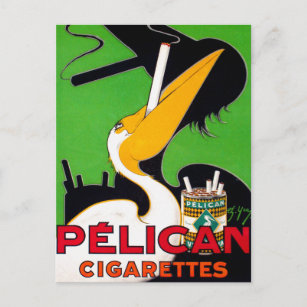 Carte Postale Cigarettes vintages de marque Pélican