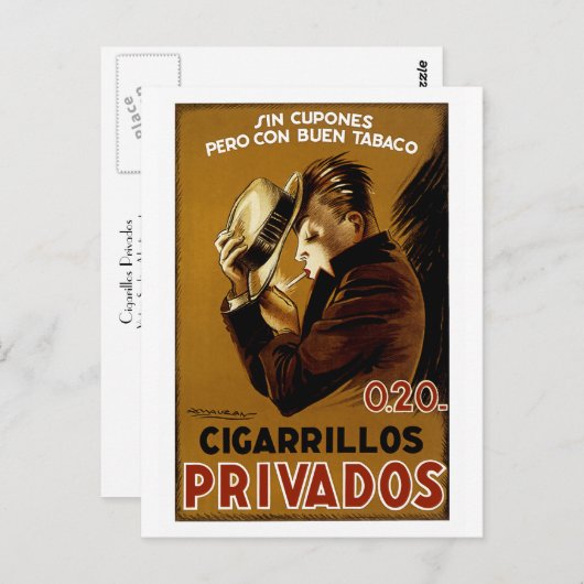 Carte Postale Cigarillos Privados (Devant / Derrière)