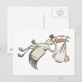 Carte Postale Cigogne (Devant / Derrière)