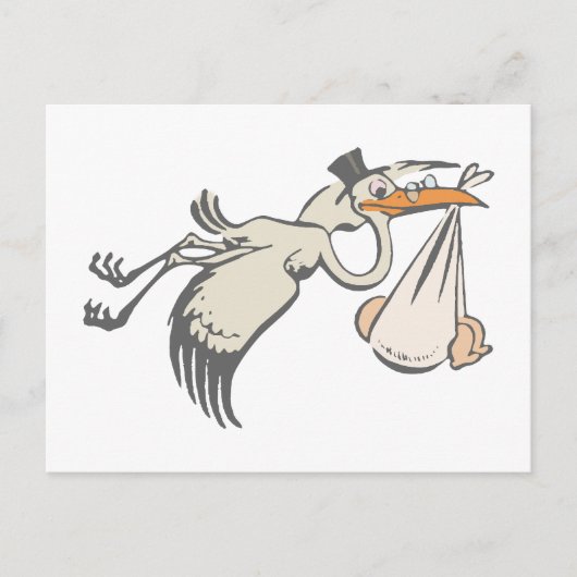 Carte Postale Cigogne (Devant)