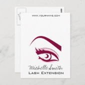 Carte Postale cils longs de l'oeil pourpre Icône d'extension Las (Devant / Derrière)