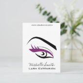 Carte Postale cils longs de l'oeil pourpre Icône d'extension Las (Debout devant)