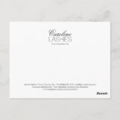 Carte Postale Cils Longs Glitter Beige Crème Merci (Dos)