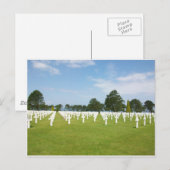 Carte Postale Cimetière américain en France (Devant / Derrière)