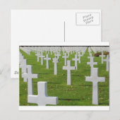 Carte Postale Cimetière américain en Normandie (Devant / Derrière)