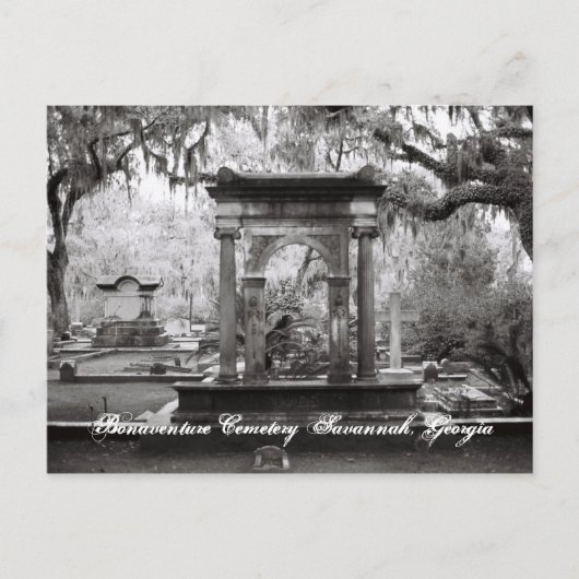 Carte Postale Cimetière Bonaventure Savannah (Devant)