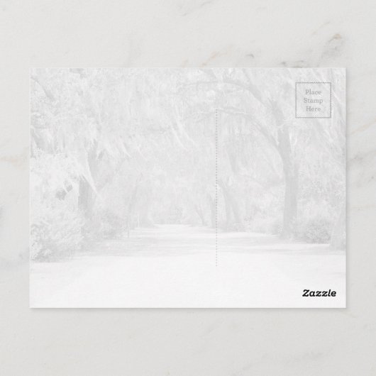 Carte Postale Cimetière Bonaventure, Savannah GA (Dos)