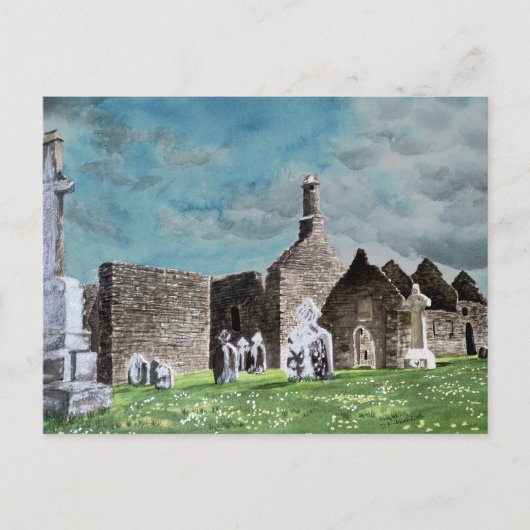 Carte Postale Cimetière celtique de Clonmacnoise (Devant)