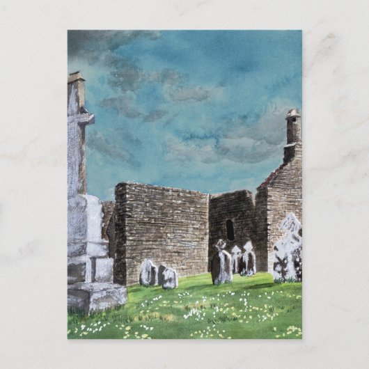 Carte Postale Cimetière celtique de Clonmacnoise (Devant)