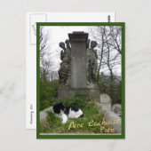 Carte Postale Cimetière Chat avec texte (Devant / Derrière)