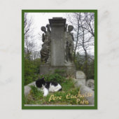 Carte Postale Cimetière Chat avec texte (Devant)