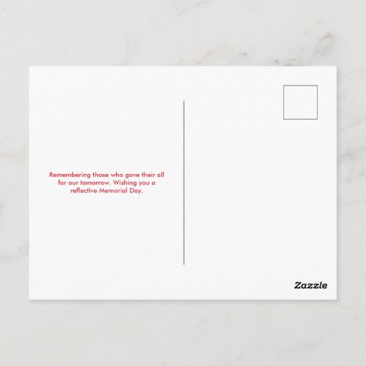 Carte Postale Cimetière commémoratif avec drapeaux (Dos)