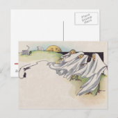 Carte Postale Cimetière de l'Épouvantail Citrouille Lanterne (Devant / Derrière)