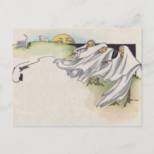 Carte Postale Cimetière de l'Épouvantail Citrouille Lanterne