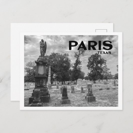 Carte Postale Cimetière de Paris (Texas) (Devant / Derrière)