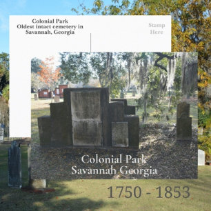 Carte Postale Cimetière de Savannah GA Colonial Park Photographi