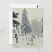 Carte Postale Cimetière d'hiver (Devant / Derrière)