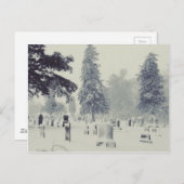 Carte Postale Cimetière d'hiver (Devant / Derrière)