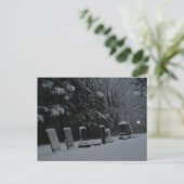 Carte Postale Cimetière d'hiver avec orbe (Debout devant)