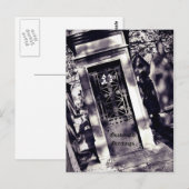 Carte Postale Cimetière gothique Graveyard Salutations (Devant / Derrière)