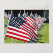 Carte Postale Cimetière militaire historique avec drapeaux améri (Devant)