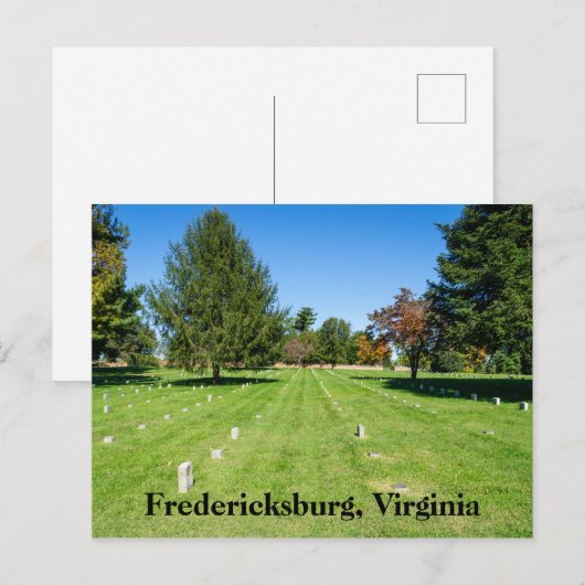 Carte Postale Cimetière national de Fredericksbug (Devant / Derrière)