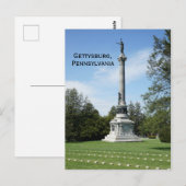 Carte Postale Cimetière national de Gettysburg (Devant / Derrière)