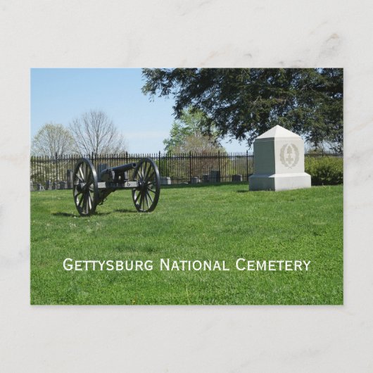 Carte Postale Cimetière national de Gettysburg (Devant)