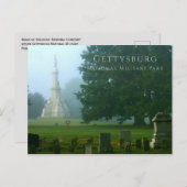 Carte Postale Cimetière national de Gettysburg (Devant / Derrière)