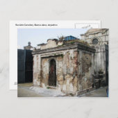 Carte Postale Cimetière Recoleta, Buenos Aires, Argentine (Devant / Derrière)