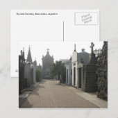 Carte Postale Cimetière Recoleta, Buenos Aires, Argentine (Devant / Derrière)