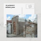 Carte Postale Cimetière Saint-Louis n°1  - La Nouvelle-Orléans (Devant / Derrière)