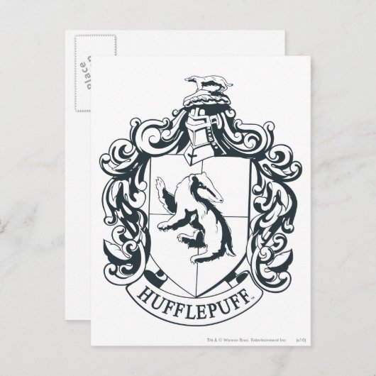Carte Postale Cimier de Hufflepuff (Devant / Derrière)