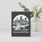 Carte Postale Cincinnati City Ohio Cat Lover (Debout devant)