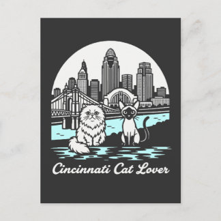 Carte Postale Cincinnati City Ohio Cat Lover