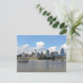 Carte Postale Cincinnati, ligne d'horizon de l'Ohio avec la rivi (Debout devant)