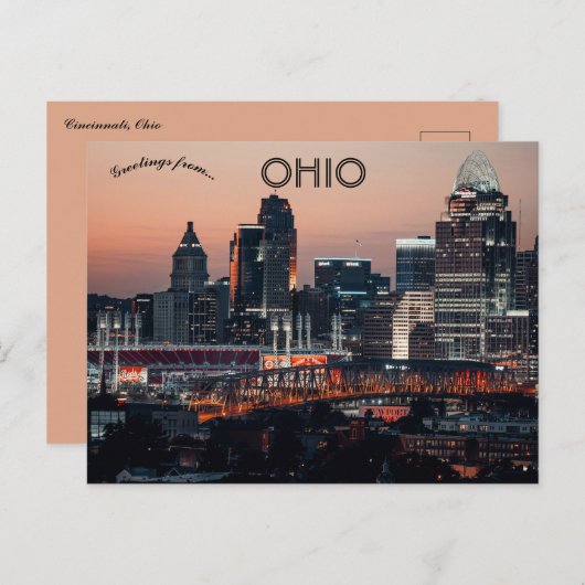 Carte Postale Cincinnati Ohio (Devant / Derrière)
