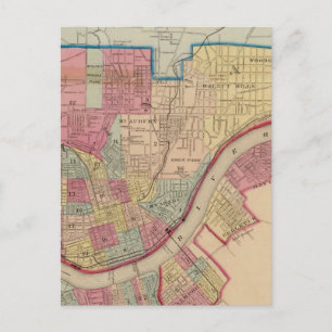 Carte Postale Cincinnati, Ohio et environs