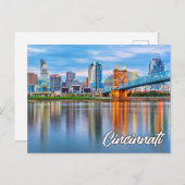 Carte Postale Cincinnati, Ohio, États-Unis (Devant / Derrière)